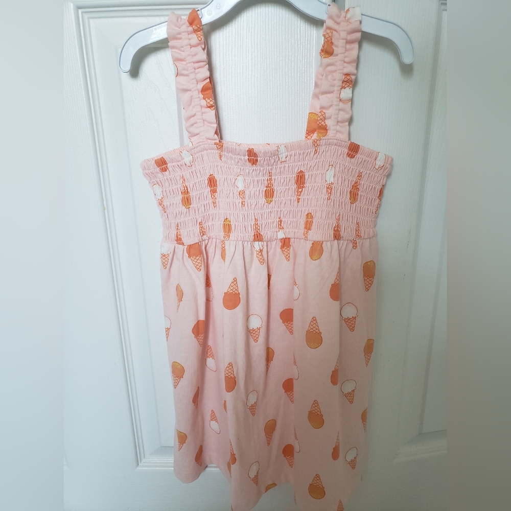 Pink Ice Cream Print Dress
